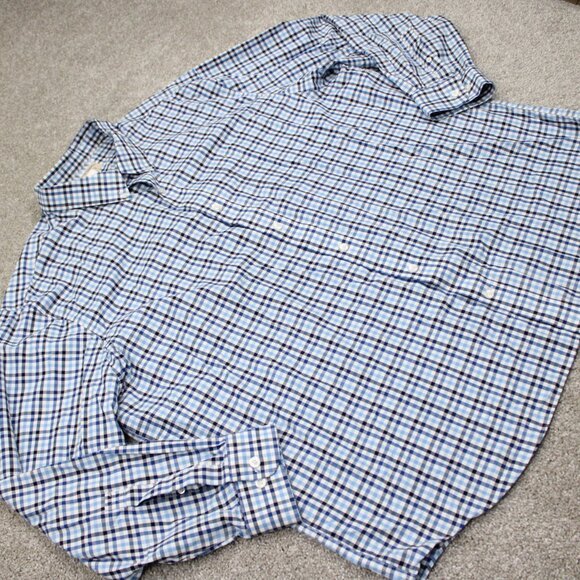 Duluth Wrinklefighter Shirt Adult 3XL XXXL Blue/White Checkered L/S Button Up - Picture 6 of 12